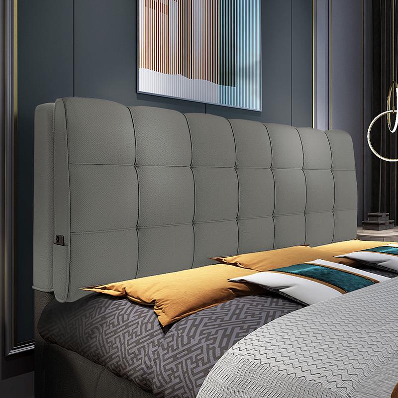 科技布免洗床头靠垫软包海绵榻榻米无床头靠背自粘贴新款简约罩