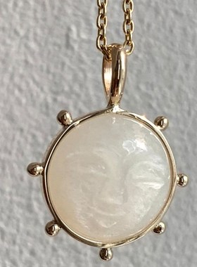 微笑的太阳树脂吊坠项链个性纯手工情侣男女生日礼物