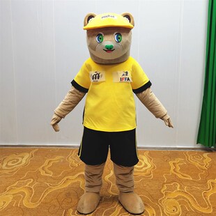 定制动漫水獭鼹河狸毛绒行走表演卡通人偶衣服装巡演服布偶玩偶