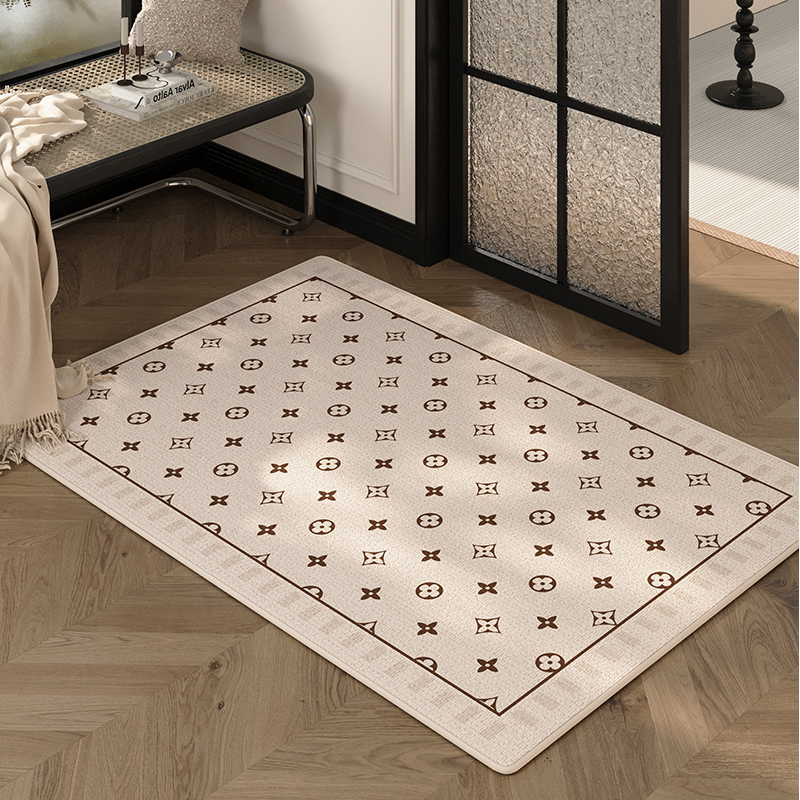 入户门地垫进门脚垫轻奢高级感奶油风地毯可裁剪玄关垫大门口门毯