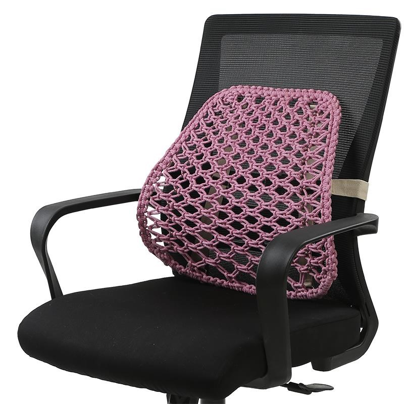 靠垫办公室腰靠护腰冰丝腰垫座椅腰枕汽车靠背透气办公椅夏季靠枕