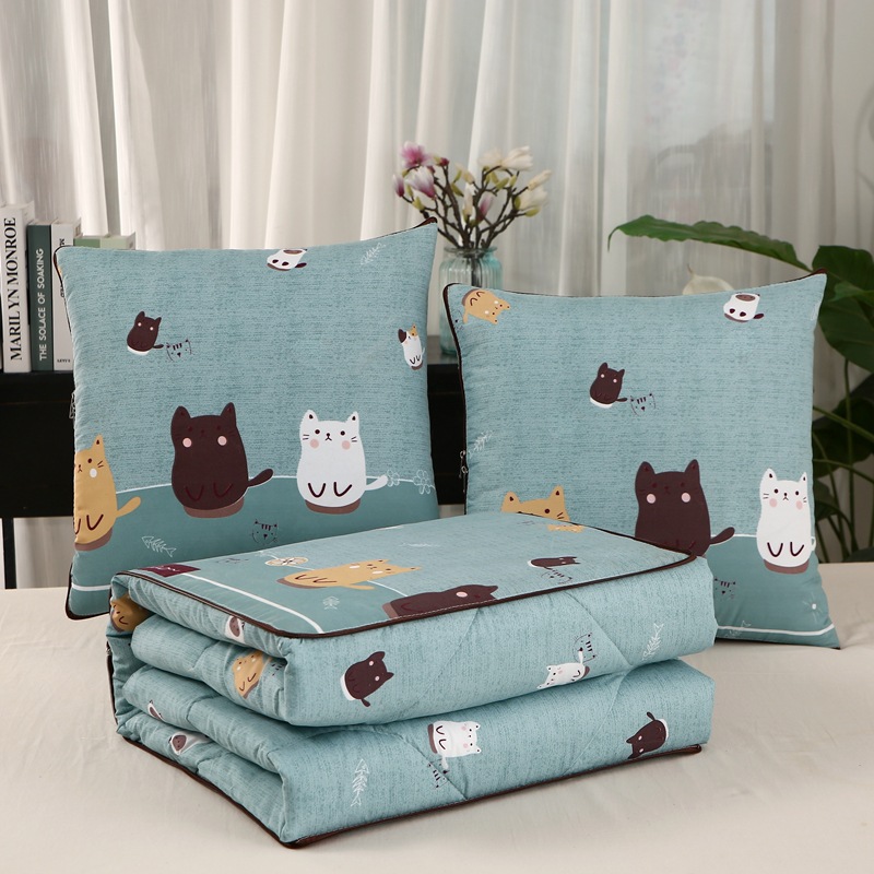 2024新品爆款抱枕被子两用二合一四季通用印logo车内靠枕靠垫被子