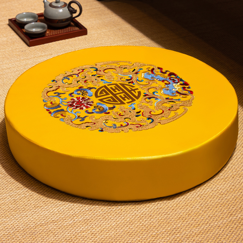 跪拜垫道家佛家打坐禅修垫跪垫拜垫家用圆形蒲团拜佛垫子加厚定制