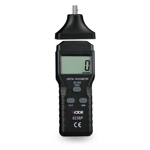 胜利接触式转速表 VC6236P测速表 测速仪 转数表 接触线速表