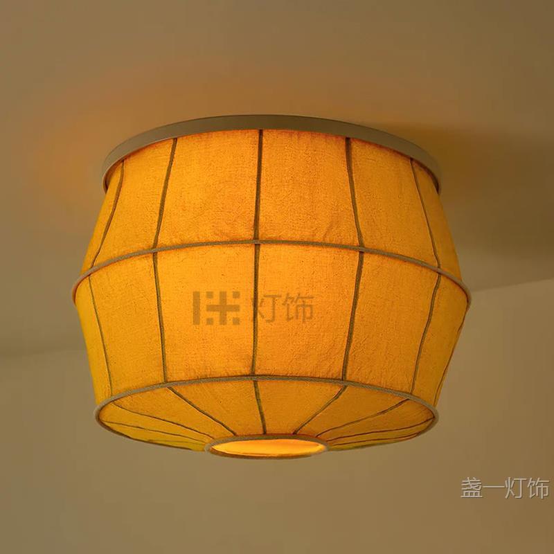 北欧创意简约客厅卧室布艺吸顶灯儿童房彩色书房样板间装饰氛围灯