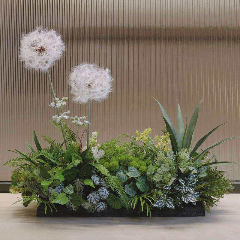 小型仿真植物景观蕨类把束植物手感假花室内景观角落橱窗造景装饰