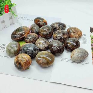 厂家天然灰月光把玩黑月光石健身石手把件家居办公水晶工艺品