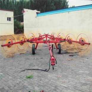 厂家销售6-12盘液压牵引搂草机 宽度可调自动翻晒搂草机价格