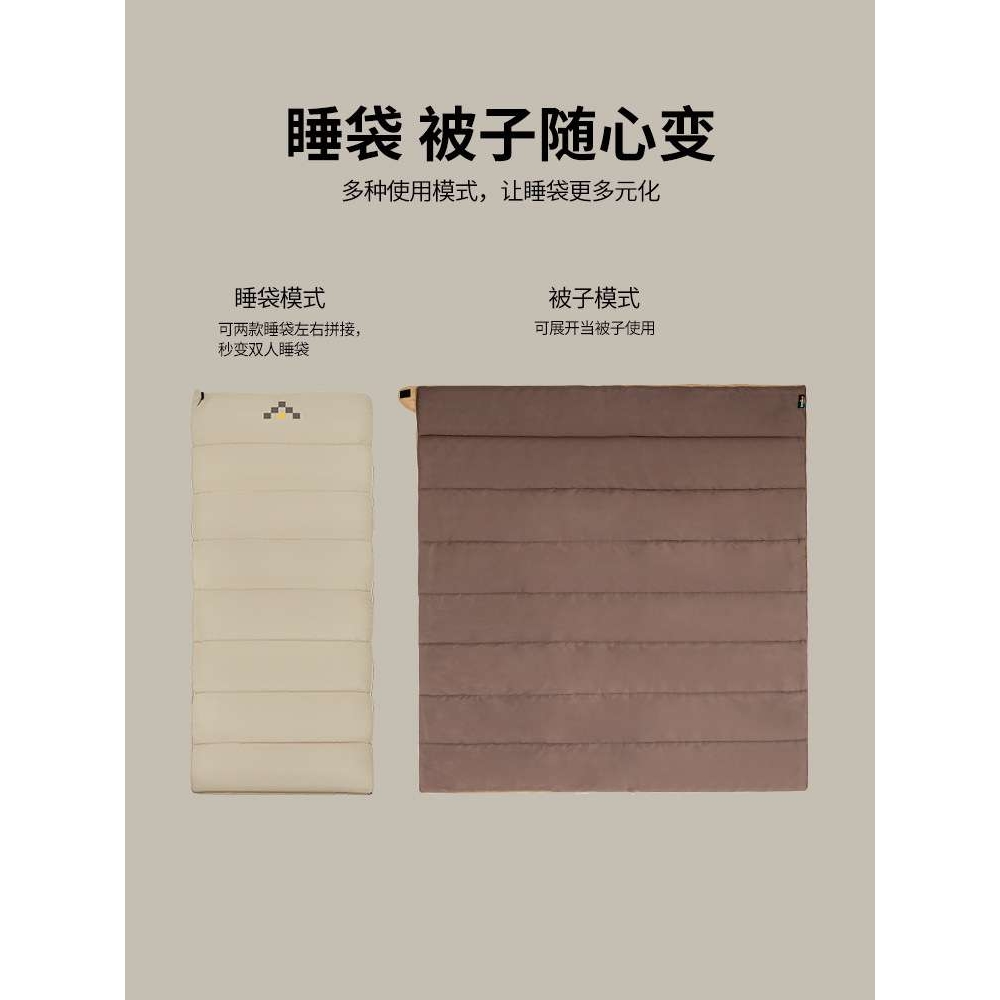 Luingbox露营盒子户外睡袋成人大人冬加厚防寒被子两用隔脏办公室
