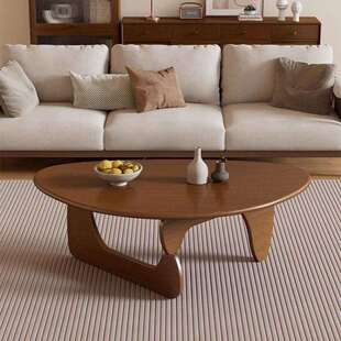 网红实木茶几客厅家用复古小户型桌子简约日式现代三角异形茶桌