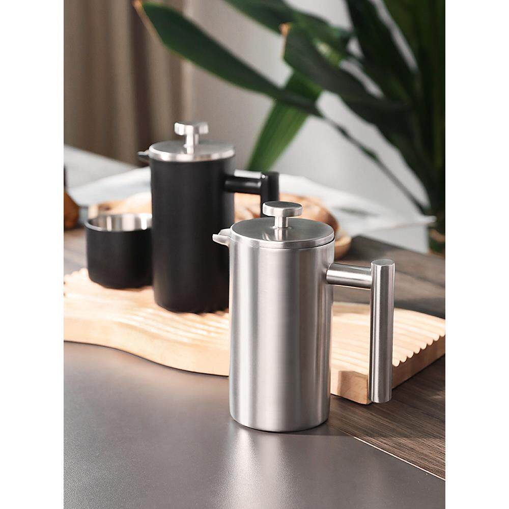 Highwin304不锈钢法压壶咖啡壶法式手冲咖啡器具套装泡茶双层保温