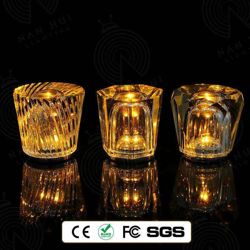 水晶台灯轻奢高级充电氛围灯装饰摆件酒吧清吧跨境亚马逊新款