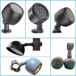 防水抱柱投射灯LED抱杆投光灯庭院广场补光抱箍射树512外控全彩