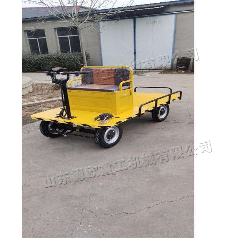 小型平板运输工具车 建筑电动平板运输车 座驾式电动前进后退车