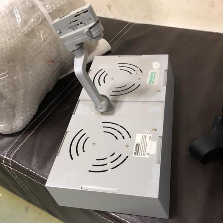 LED方形轨道灯 博物馆画廊橱窗展示灯2*24W四线轨道灯成品 套件