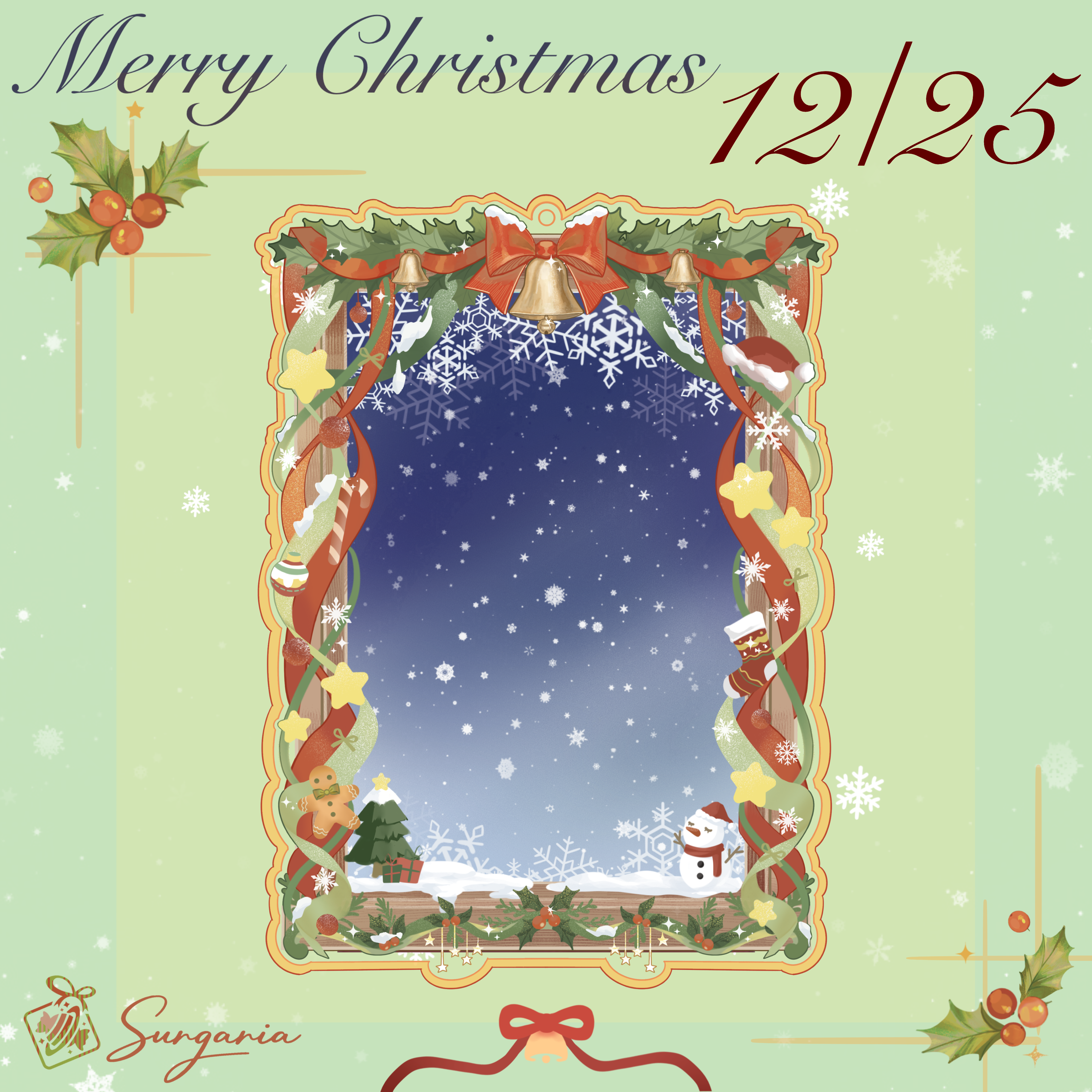 圣诞谷美3.5寸拍立得韩娱小卡PVC