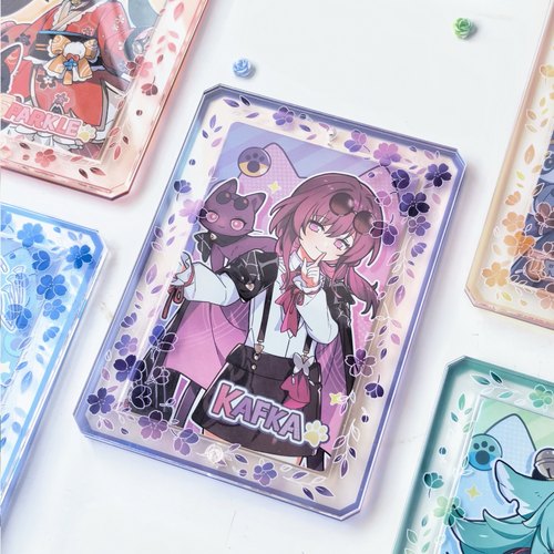 谷美亚克力卡框卡转卡套原创设计