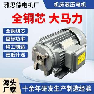 内轴 380V小型机床 1.5kw油泵电机 0.75 齿轮泵 液压总成泵站专用