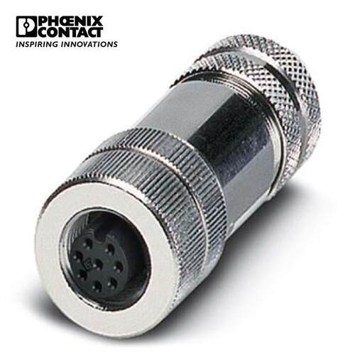 菲尼克斯连接器8芯M12孔式直头 SACC-M12FS-8CON-PG 9-SH
