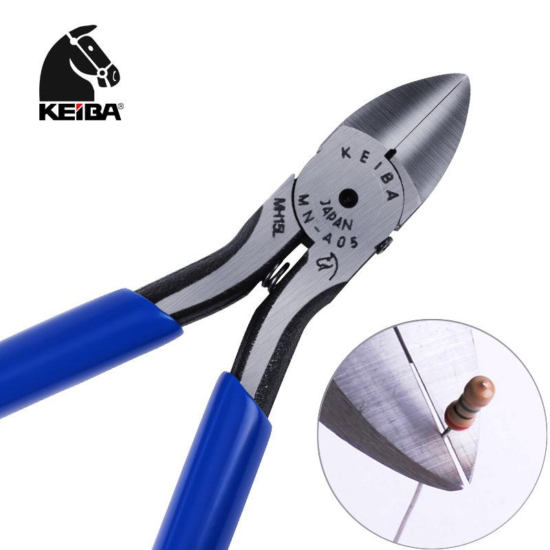 马牌(KEIBA)MN-A04电子钳5寸斜口钳专业偏口钳带弹簧斜嘴钳精密钳