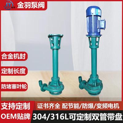 NL单管双管液下泥浆泵 切割型无堵塞排污泵 池塘淤泥输送泵