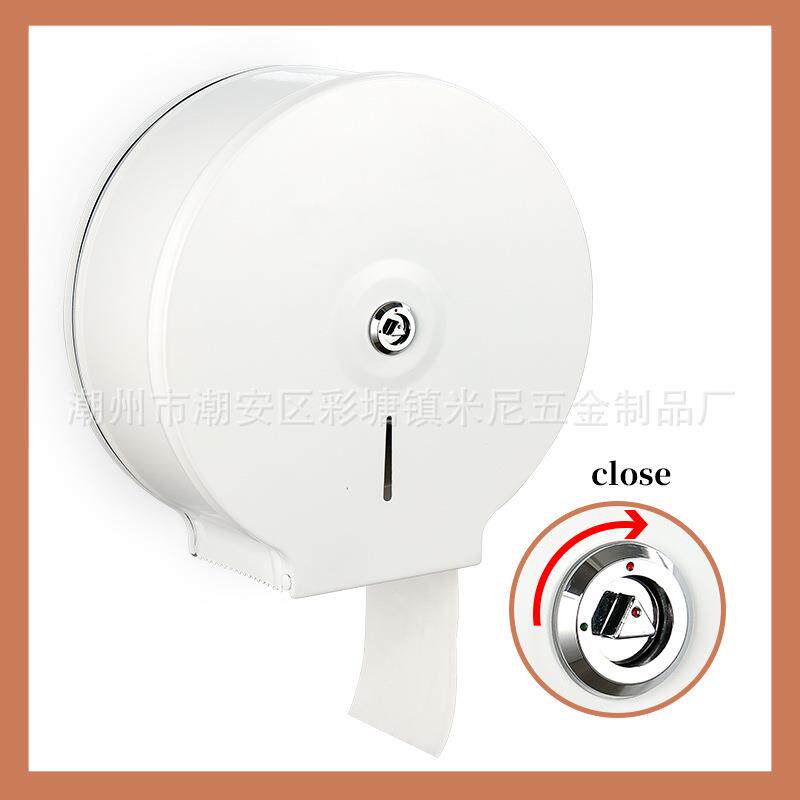 304大卷纸盒不锈钢酒店公共卫生间厕所壁挂防水大盘纸巾架厕纸盒