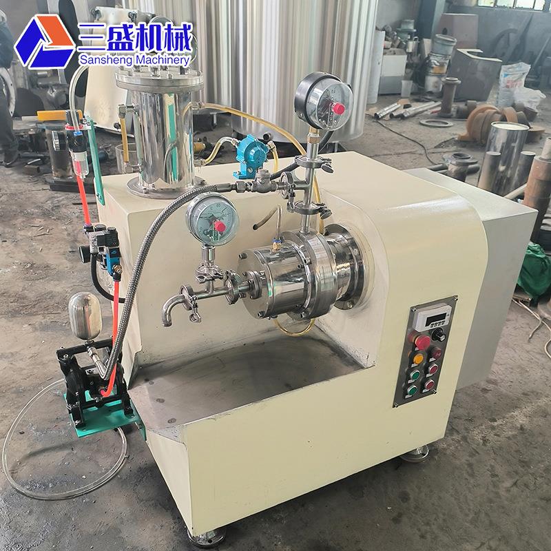 水性油性色浆卧式砂磨机油漆颜料纳米研磨机卧式实验室砂磨机