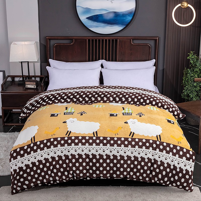 特厚加厚保暖冬被芯加被套双面绒学生宿D舍单双人1.5米2m丝绵8斤1