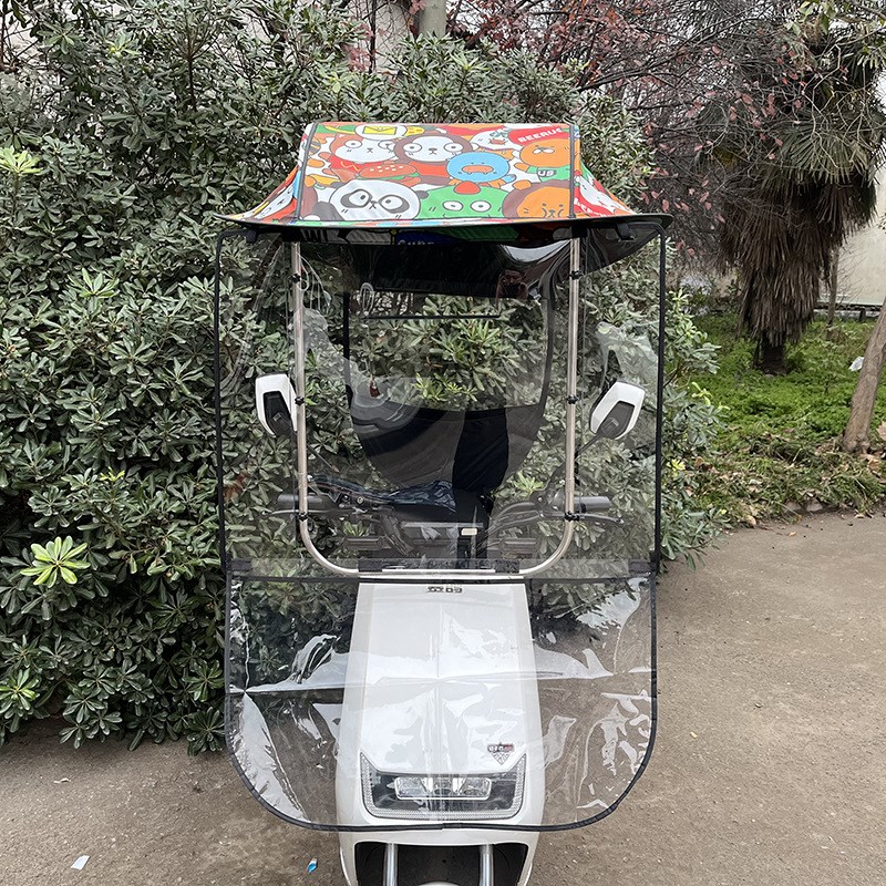 电动自行车雨e棚蓬电动车遮阳伞防雨防风电动车遮雨棚伞电动机车