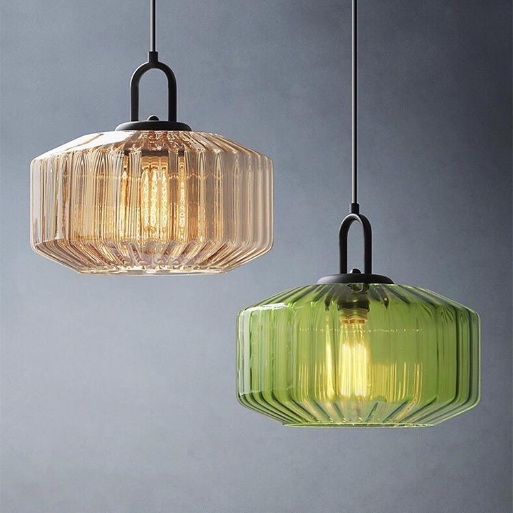 迪格雅现代简约餐厅吊顶创意个性吧台咖啡厅感彩色玻璃吊灯具