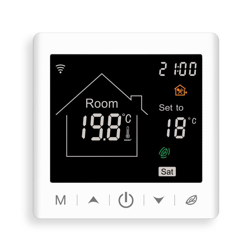 厂家直销居家智能水暖温控器壁挂炉联动控制周编程触屏R9N.723