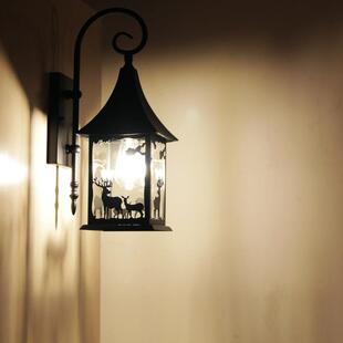 小鹿林铁艺壁灯欧式复古庭院灯花园防水落地灯餐厅创意灯具