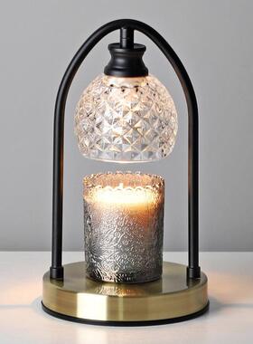 玻璃灯罩复古亚马逊可定时卧式调节高度可升降氛围美式伸缩融蜡灯