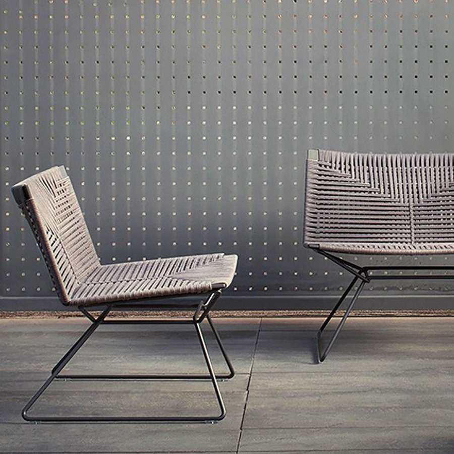 北欧阳台休闲小沙发组合户外藤椅三件套简约摇椅庭院花园藤编家