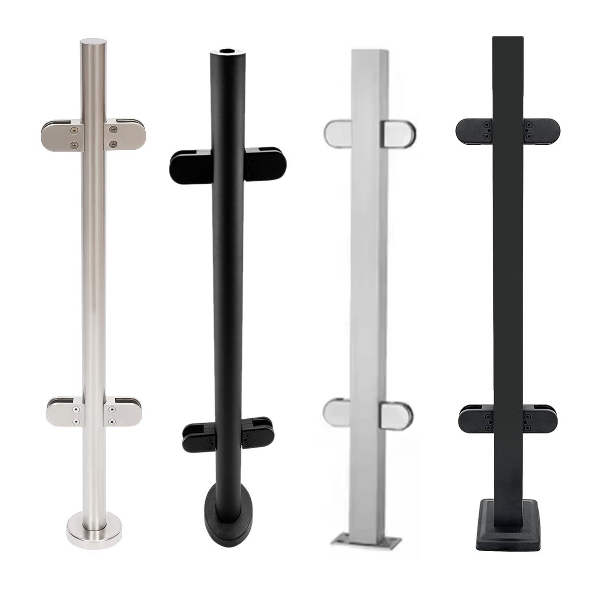 不锈钢玻璃栏杆楼梯立柱护栏杆穿管拉丝扶手阳台平台围栏室内外