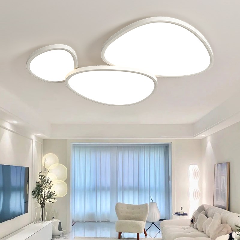 客厅灯现代简约大气2024年新z款鹅卵石流行吸顶灯大厅主灯中山灯