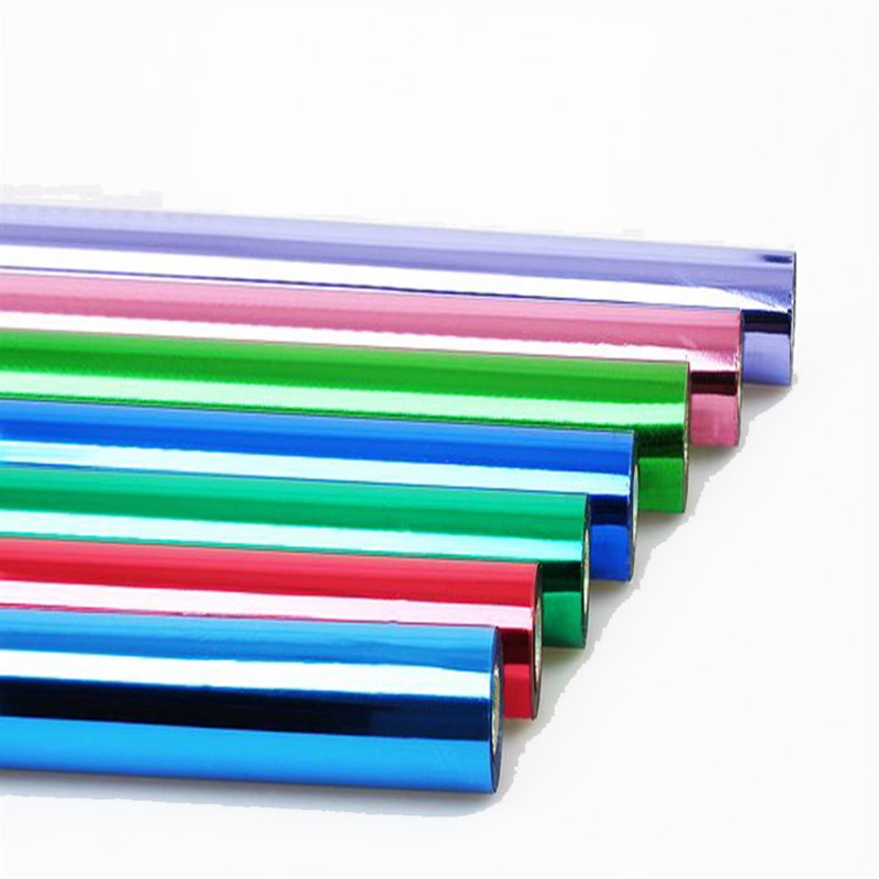 厂家热销烫金纸电化铝 烫印w箔 金银色镭射玫瑰金彩色红色烫金膜