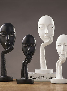 创意现代简约艺术雕塑摆件家居客厅抽象装饰品美T容院店橱窗小摆