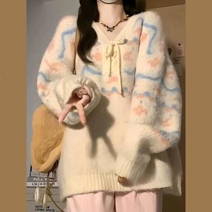 慵懒风古森系着毛高衣女秋冬202C33MF6755新款级感内搭打宽底针织