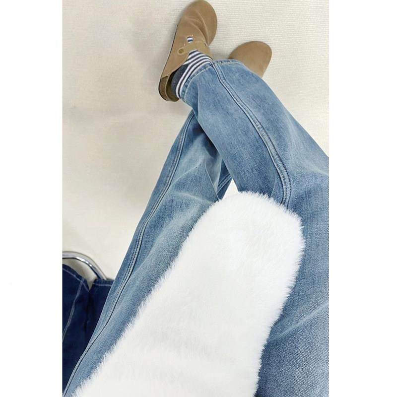 窄版高阔腿牛仔裤春秋冬220R24021404新款春季女装腰垂感宽松显女