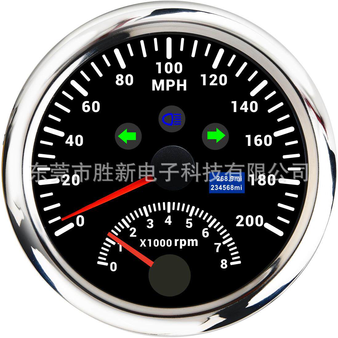 跨境货源摩托车快艇GPS速度表转速多功能仪表