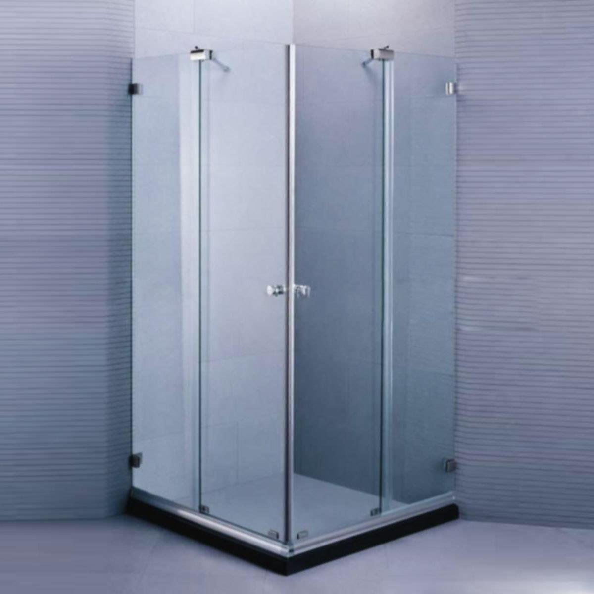 厂价制做方形推拉淋浴门无上轨设计高个子不碰头8mm汽车级钢化