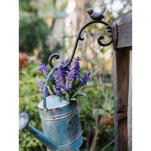 铸铁墙面挂钩装饰吊篮兰壁挂复古做旧户外园艺花园杂货欧新品