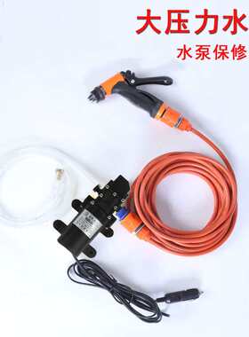 车载洗车器 12v水泵高压洗车清洁器简易便携式自吸电动汽车洗车器