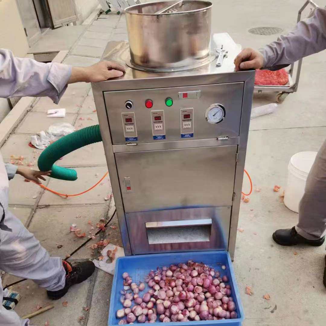鸿鑫干式脱皮机商用无损伤气动脱皮机大蒜红头洋葱脱皮机去皮机