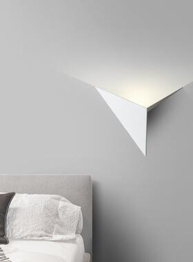 壁灯现代简约雅黑色走廊过道极简led别墅楼梯玄关创意墙灯床头灯