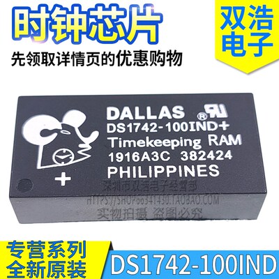 DS1742-100 + DS1742-100IND + 时钟芯片 全新原装 DIP-24P
