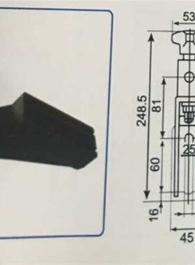 中大型护栏支架含螺母高200mm225mm248.5mm输送机配件传送带挡板