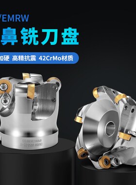 EMR5R数控加工中心刀盘R5圆鼻铣刀盘端面50 63R6牛鼻子80飞面刀盘