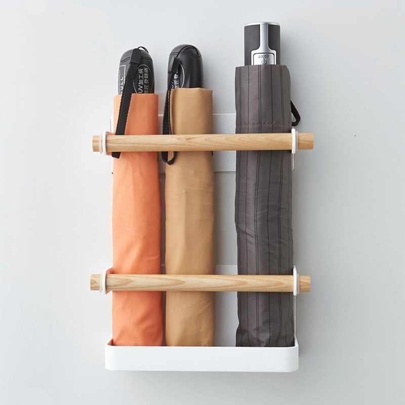 家用门口铁艺磁吸粘胶家居t伞具雨伞收纳架入户门壁挂置物架免打